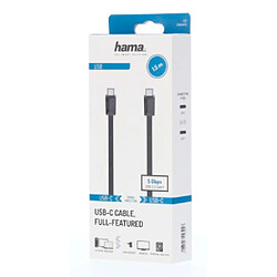 HAMA Câble USB-C Full-Featured, USB 3.2 Gen1, 5Gbit/s, 1,50m