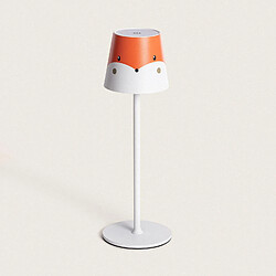 Ledkia Lampe à Poser LED Portable 3W Anisa Kids Métal avec Batterie Rechargeable USB Orange