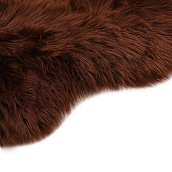 Avis Decoshop26 Tapis 60 x 90 cm Peau de mouton synthétique Marron DEC024048