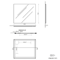 Kiamami Valentina MIROIR AFFLEURANT RÉVERSIBLE CM 80 H 70 pas cher