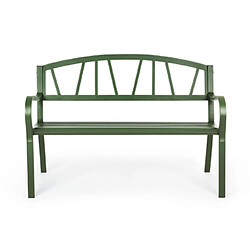 Mes Banc de jardin 123x57x87 cm en acier vert foncé