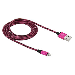 Wewoo Câble Violet pour iPhone X / 8 & 8 Plus / 7 & 7 Plus / 6 & 6s & 6 Plus & 6s Plus / iPad 1m courant peut passer 2A tissé style USB données de synchronisation / de recharge,