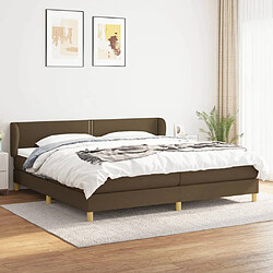 vidaXL Sommier à lattes de lit avec matelas Marron foncé 200x200 cm