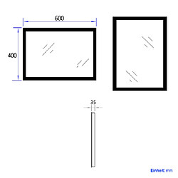 Acheter EMKE Miroir de salle de bain avec éclairage Miroir de salle de bain LED 60x40cm | Lumière Chaude