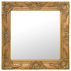 Maison Chic Miroir mural style baroque | Miroir Décoration pour Maison Salle de Bain 50x50 cm Doré -GKD16330