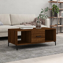 vidaXL Table basse chêne marron 102x50x40 cm bois d'ingénierie