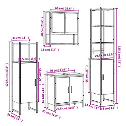 vidaXL Ensemble de meubles de salle de bain 4 pcs Chêne marron pas cher