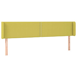 vidaXL Tête de lit avec oreilles Vert 163x16x78/88 cm Tissu