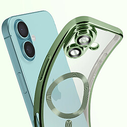 Acheter Avizar Coque MagSafe pour iPhone 16 Silicone Contour Chromé Vert Foncé