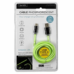 Avis Paris Prix Câble USB Type C Phosphorescent 200cm Vert