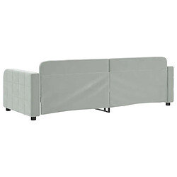 Acheter vidaXL Lit de repos sans matelas gris clair 80x200 cm velours