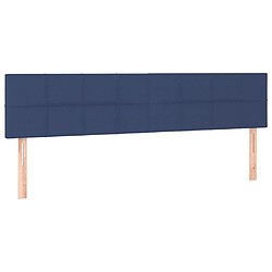 Acheter Maison Chic Tête de lit scandinave à LED,meuble de chambre Bleu 160x5x78/88 cm Tissu -MN11761