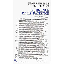 L'urgence et la patience