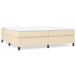 vidaXL Cadre de lit sans matelas crème 200x200 cm tissu