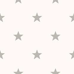 Noordwand Papier peint Friends&Coffee Little Stars Gris clair et blanc