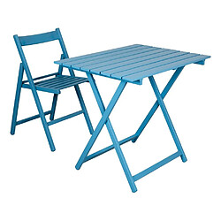 Avis Italiadoc Chaise pliante en bois bleu.