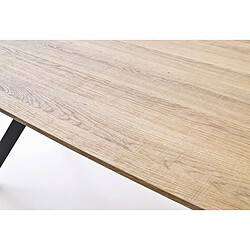 Acheter Pegane Table à manger rectangulaire finition chêne sauvage - L.160 x H.76 x P.90 cm