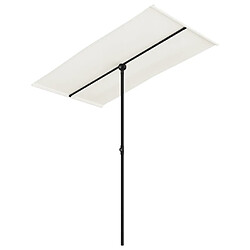 Maison Chic Parasol Jardin | Parasol d'extérieur avec mat en aluminium 180x110cm Blanc sable - GKD45841