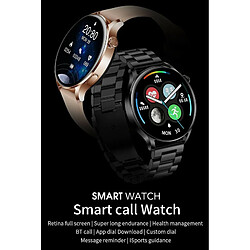 Chrono Chronus Montre Smart Watch pour Hommes Femmes Faire et recevoir des appels Bluetooth Activité Fitness Tracker Lecteur de musique Business Smartwatch Podomètre Calories IP67 Étanche pour téléphones Android Ios(or)