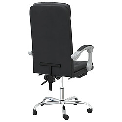 Acheter vidaXL Fauteuil inclinable de bureau Noir Similicuir