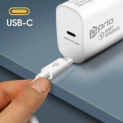 Prion Books Chargeur Secteur USB-C 3A Power Delivery 20W Charge Rapide Compact Prio Blanc pas cher