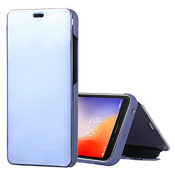 Wewoo Coque Housse en cuir pour miroir Xiaomi Redmi 6A, avec support bleu