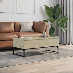 Avis ComfortXL Table Basse Chêne Sonoma 100x50x40cm Bois D'ingénierie Et Métal