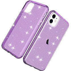 Coque en TPU antichoc Violet transparent pour votre iPhone 11 6.1 pouces