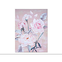 Cadre Romimex Rose Toile Roses 60 x 80 x 3 cm