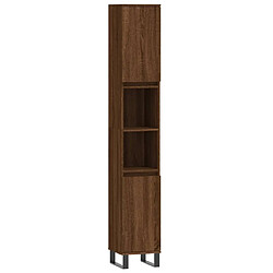 Maison Chic Armoire de bain,Meuble de rangement de salle de bain,Meuble haut chêne marron 30x30x190 cm bois d'ingénierie -GKD149384