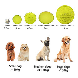 Jouet pour chien indestructible, balle en caoutchouc naturel, flottant sur l'eau, pour petits, moyens et grands chiens (5cm, vert)