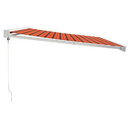 Avis vidaXL Auvent rétractable orange et marron 4x3 m tissu et aluminium