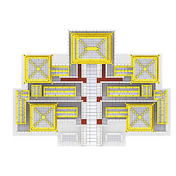 Avis Universal CB5184 PCs Bâtiment à l'ancienne Afanggong Diamant Minuscule Particule Blocs Modèle Cerveau Jeu LZ8019 | Empilement Blocs (Or)