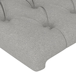 Acheter vidaXL Tête de lit avec oreilles Gris clair 103x23x78/88 cm Tissu