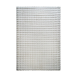 Thedecofactory MOELLEUSE - Tapis à relief extra-doux blanc 160x230