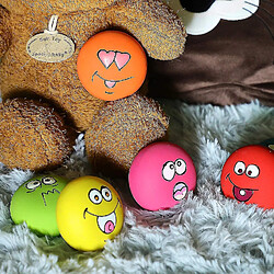 Jouets pour chien Smile Face Squeaky Toys Soft Latex Squeak Balls Pour Chiot Petit Moyen