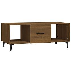 vidaXL Table basse Chêne marron 102x50x40 cm Bois d'ingénierie