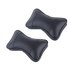 Wewoo 2 PCS MLC-06 Voiture Cou noir Oreiller Doux Version Belle Respirer Auto Tête Reste Coussin Appui-Tête Pad