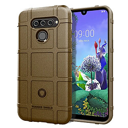 Wewoo Coque Souple Housse en silicone à couverture totale pour de protection antichoc LG Q60 Marron