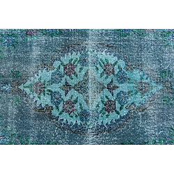 Vidal Tapis de laine 241x135 turquoise Ultra Vintage pas cher