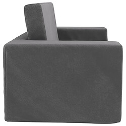 Maison Chic Canapé-lit convertible 2 places, Clic-Clac pour enfants anthracite peluche douce -GKD62419 pas cher