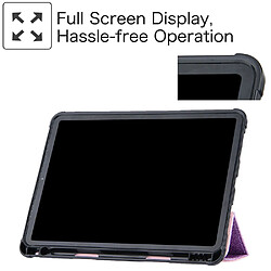 Etui en PU avec support tripliure et porte-stylo violet pour votre Apple iPad Pro 11 pouces (2021)/(2020)/(2018)/Air (2020)