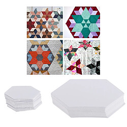 Acheter 100 modèles de quilting de papier de forme hexagonale pour les métiers à coudre de 7,9 cm