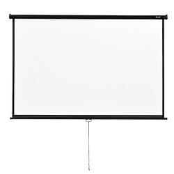 Helloshop26 Écran de projection déroulable avec boîtier en acier 113 pouces 203 x 203 cm polyester et PVC 03_0001638