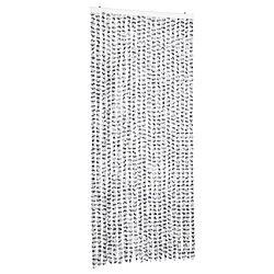 vidaXL Rideau anti-mouches gris clair et gris foncé 90x200 cm chenille