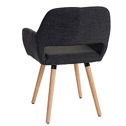 Avis Mendler Chaise de salle à manger HWC-A50 II, fauteuil, design rétro des années 50 ~ tissu, gris foncé