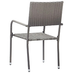 Acheter vidaXL Chaises à dîner d'extérieur 4 pcs Résine tressée Anthracite