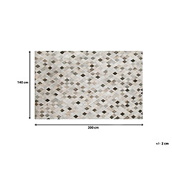 Beliani Tapis en cuir 140 x 200 cm HIRKA