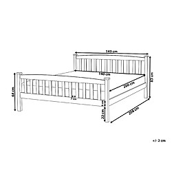 Avis Beliani Lit double en bois de pin clair 140 x 200 cm GIVERNY