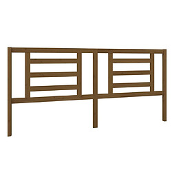 vidaXL Tête de lit Marron miel 206x4x100 cm Bois de pin massif